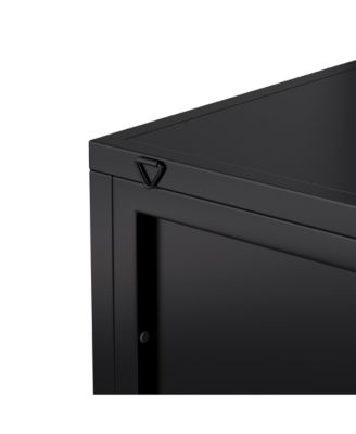 Streamdale Furniture Tempered Glass 3-Tier Floor Corner Cabinet