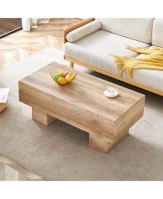 Light Wood Texture Coffee Table - 43.3"x21.6"x17.2"