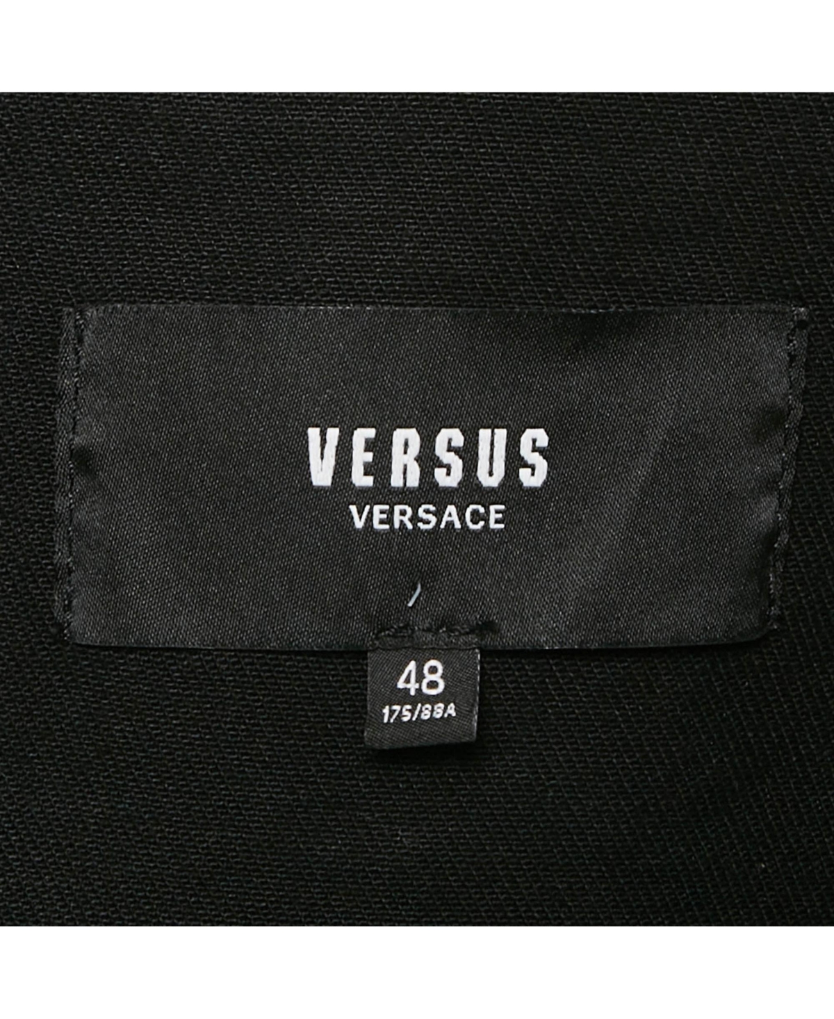 Pre-Owned Versace Women's Pre-Owned Versus Versace Black Distressed Denim Button Detail Jacket