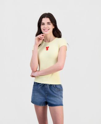 Juniors' Beachy Beaded Short-Sleeve T-Shirt