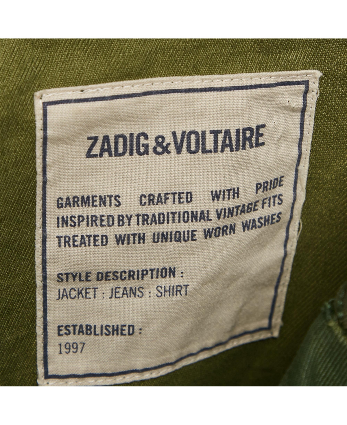 Pre-Owned Zadig & Voltaire Women's Military Camouflage Cotton Blend Kaleno Jacket