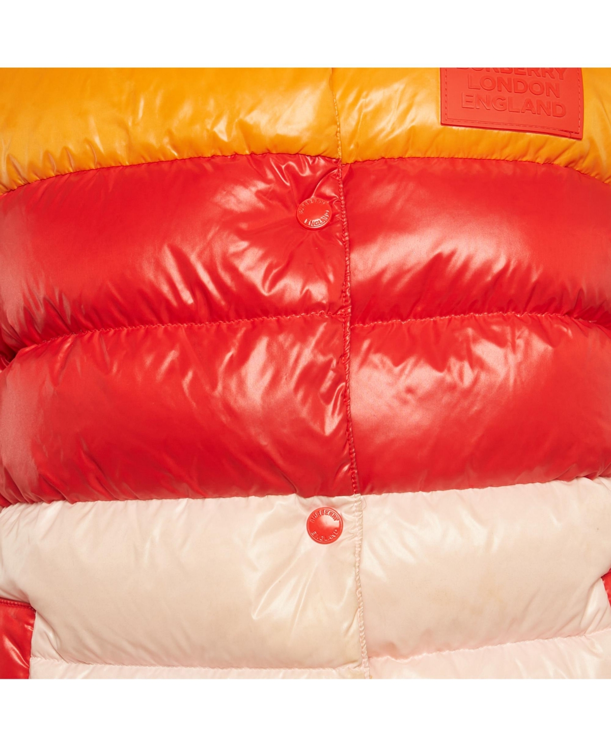 Pre-Owned Burberry Women's Multicolor Nylon Detachable Sleeve Puffer Down Jacket