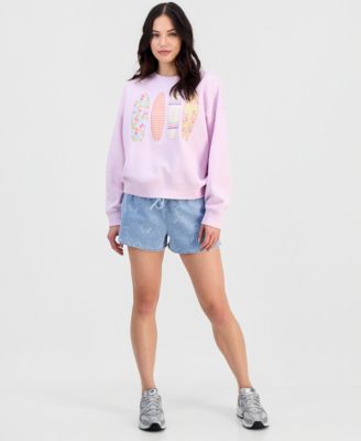 Juniors' Patchwork Surfboard Sweatshirt