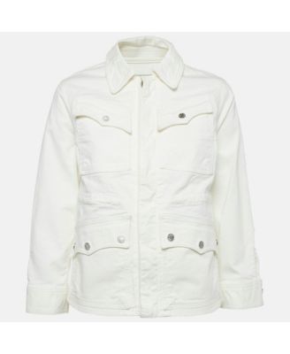 Women's White Denim Button Front Kimi Jacket