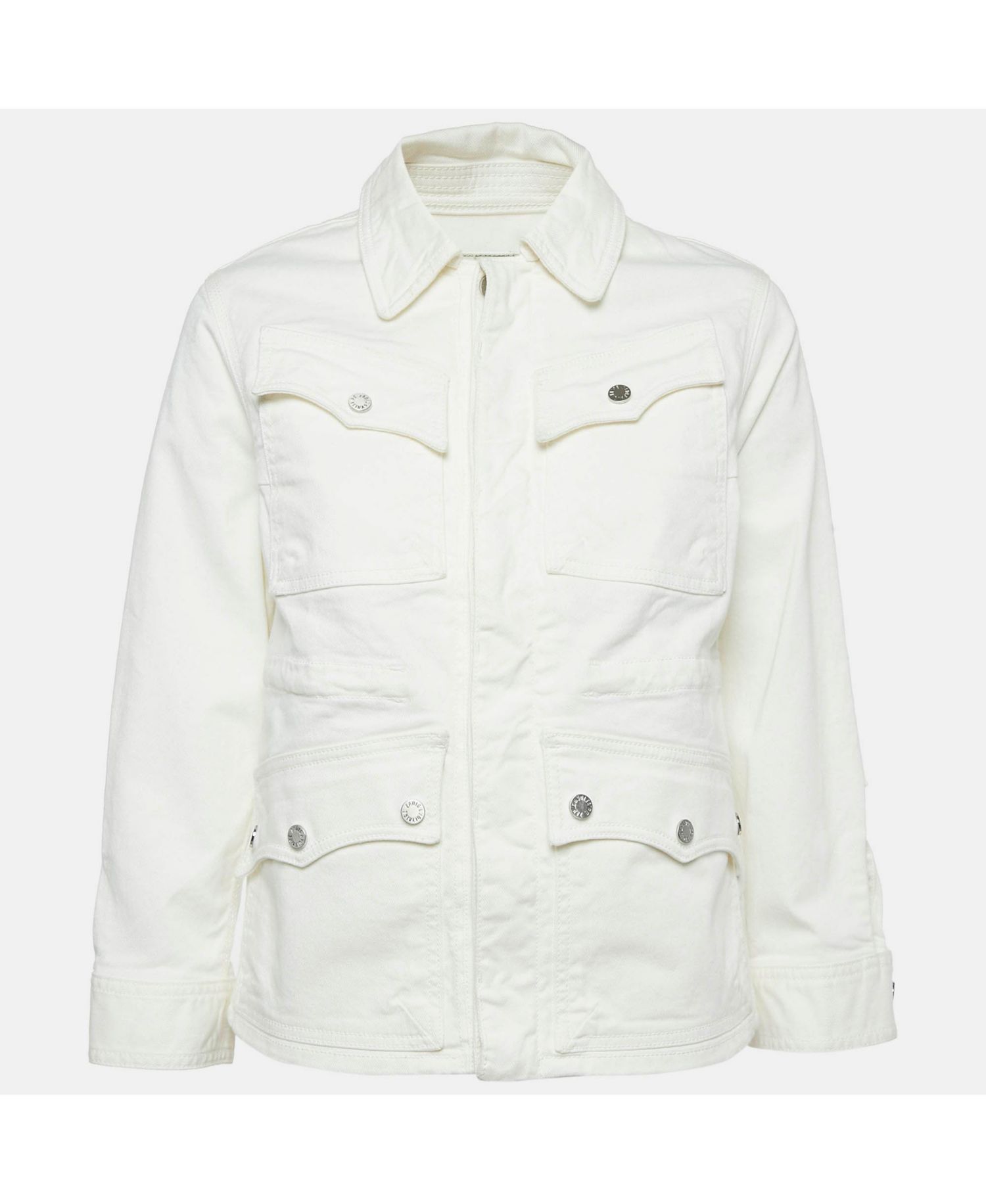 Women's Pre-Owned Zadig and Voltaire White Denim Button Front Kimi Jacket