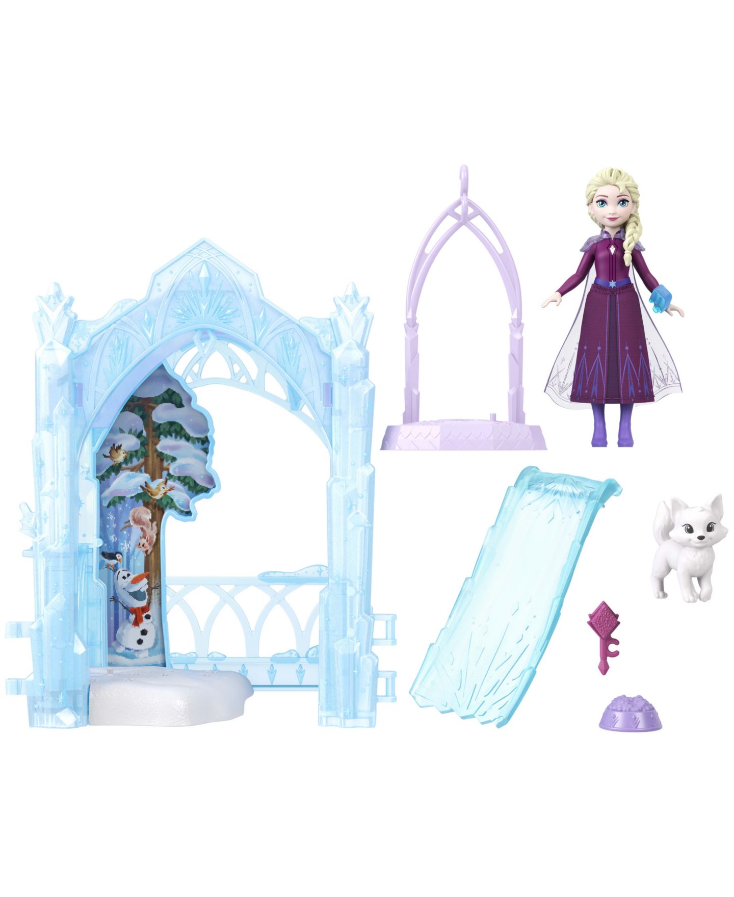 Детский игровой набор Disney Princess Disney Frozen Storytime Stackers Elsa Small Doll and Icy Animal Hideaway Playset — фото 2