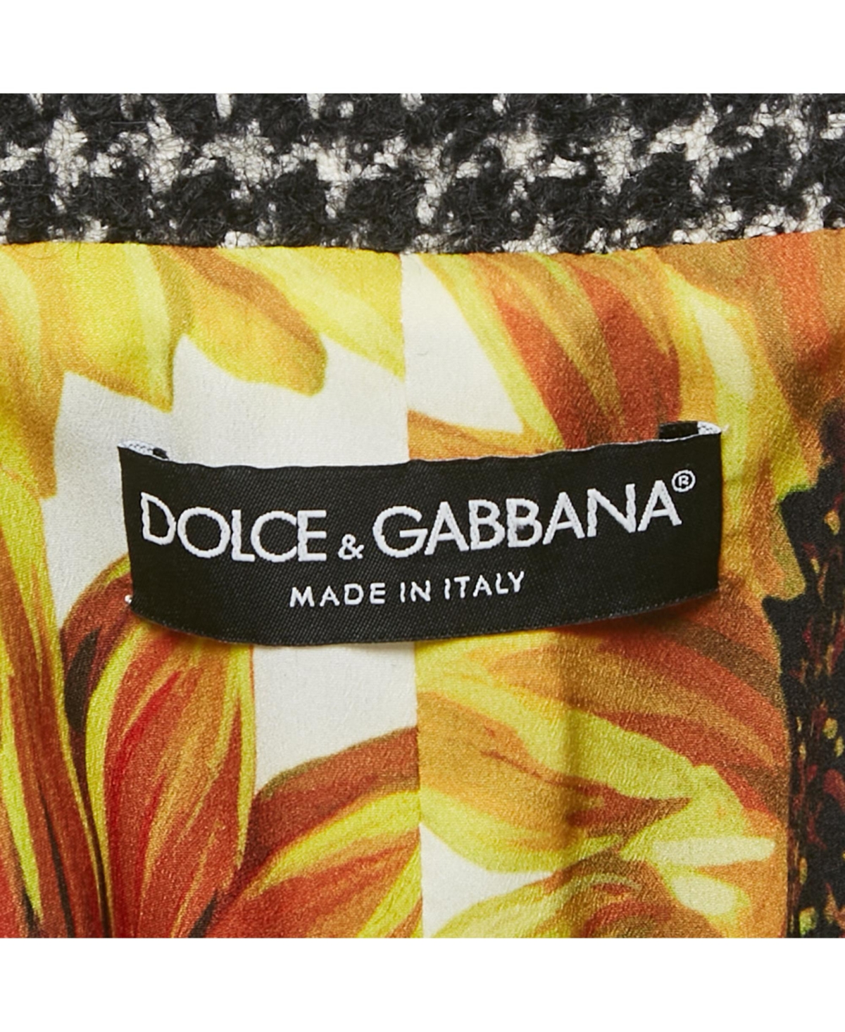 Pre-Owned Dolce & Gabbana Women's Black/white Tweed Bejeweled Blazer