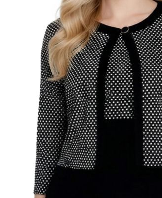 Petite 3/4 Sleeve Jacket and Dress Set