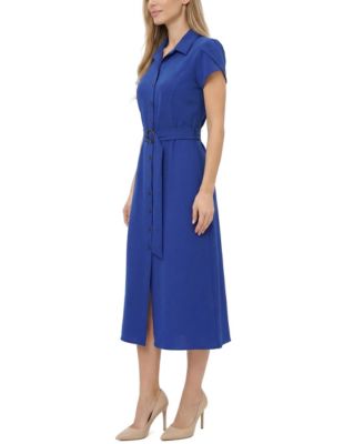 Petite Midi Petal Sleeve Dress