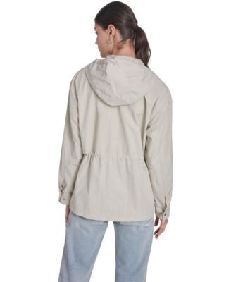 Women's Hooded Zipper and Button-Snap Jacket