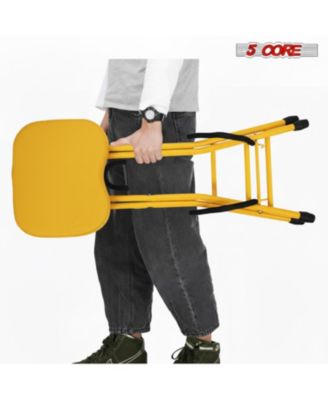 Guitar Stool 3.15" Padded Chair Foldable Heavy Duty Music Seat Built in Foot Rest Guitar Stand