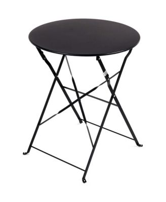 3-Piece Bistro Set, Folding Outdoor Patio Furniture Set with 2 Powder-Coated Steel Chairs & 1 Table