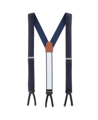 Men's Jefferson Brushed Pinstripe Elastic Formal End Suspenders