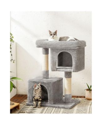 39.8-Inch Cat Tower for Extra Large Cats up to 44 lb: Large Perch, 2 Cat Caves, Scratching Posts