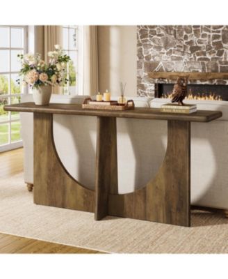 Console Table for Entryway, 71-Inch Farmhouse Entryway Table with Sturdy Geometric Frame, Extra Long Sofa Console Behind The Couch