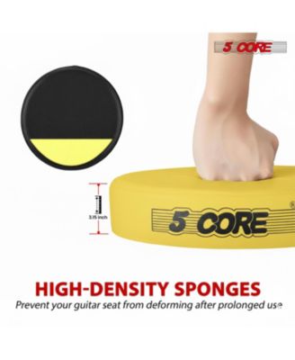 Guitar Stool 3.15" Padded Chair Foldable Heavy Duty Music Seat Built in Foot Rest Guitar Stand