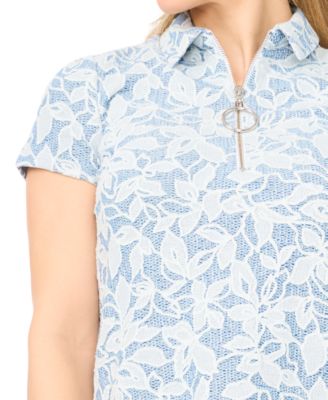 Petite Collared Neck Pull-On Dress