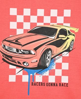 Boys' & Girls' 6-14 Racing Car Top & Shorts, 2-Piece Pajama Set