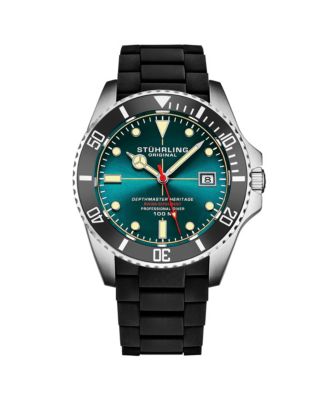 Depthmaster Heritage 4087 Men’s Swiss Quartz Diver Watch, 44mm Black Dial with Red Accents