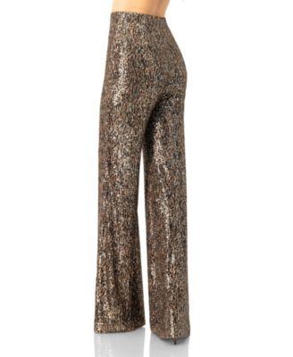 Women's Sequin Flared Trousers