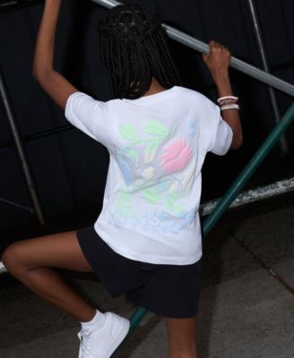 Girls' 7-16 Puff Floral Short-Sleeve T-Shirt