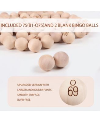 7/8-Inch Solid Wooden Replacement Bingo Balls for Parties, Bingo Nights, Prize Raffles