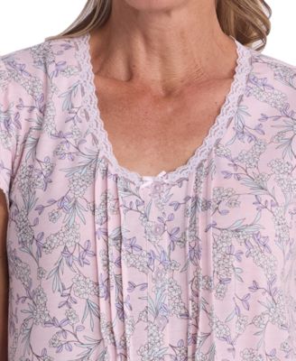 Women's Short-Sleeve Printed Sleepwear Nightgown