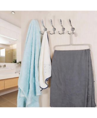 Heavy Duty 5-Tri Hook Wall Rack for Coats, Hats, Towels, Purse, Scarfs, Robes