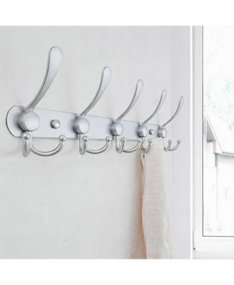 5-Tri Stainless Steel Wall Hook Rack - Heavy Duty, Anti-Tear, Multi-Use