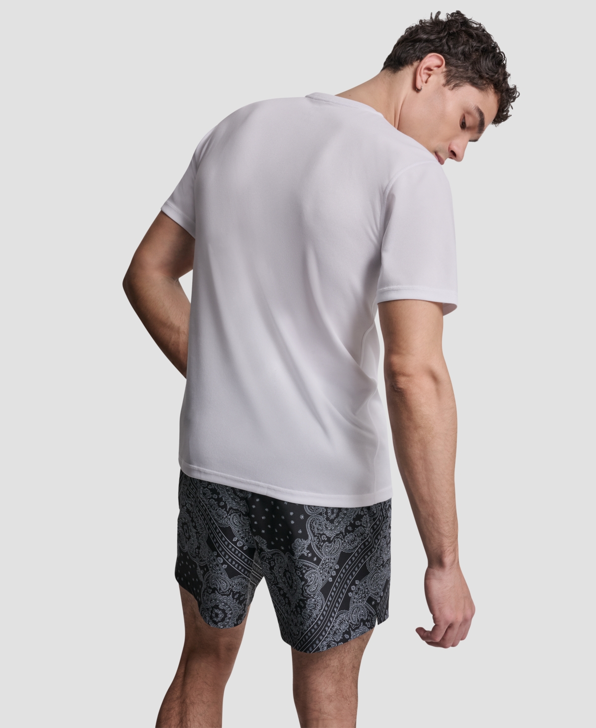 Dkny Men's Short-Sleeve Rash Guard Logo T-Shirt