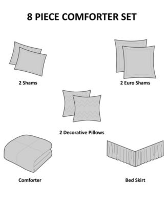 Odette Jacquard 8-Pc. Comforter Set, California King