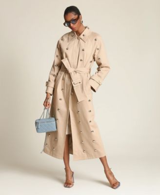 Women's Studded Belted Trench