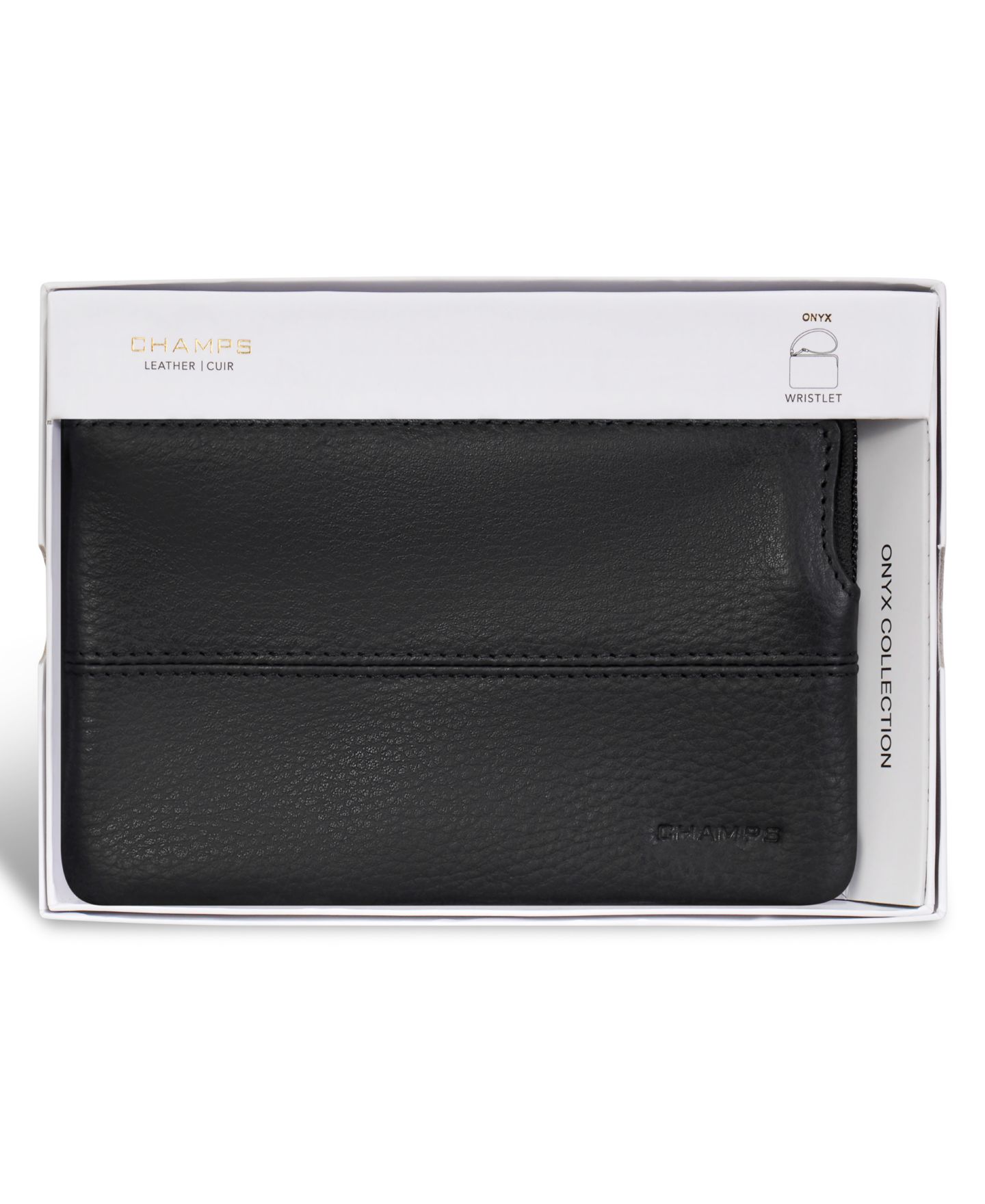 Сумка CHAMPS Onyx Collection 6" Leather Wristlet, цвет: Чёрный — фото 5