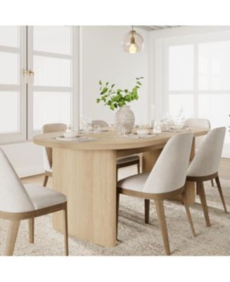 GAOMON Kitchen Table 70 Oval Dining Table for 6 to 8 People Long Large ...