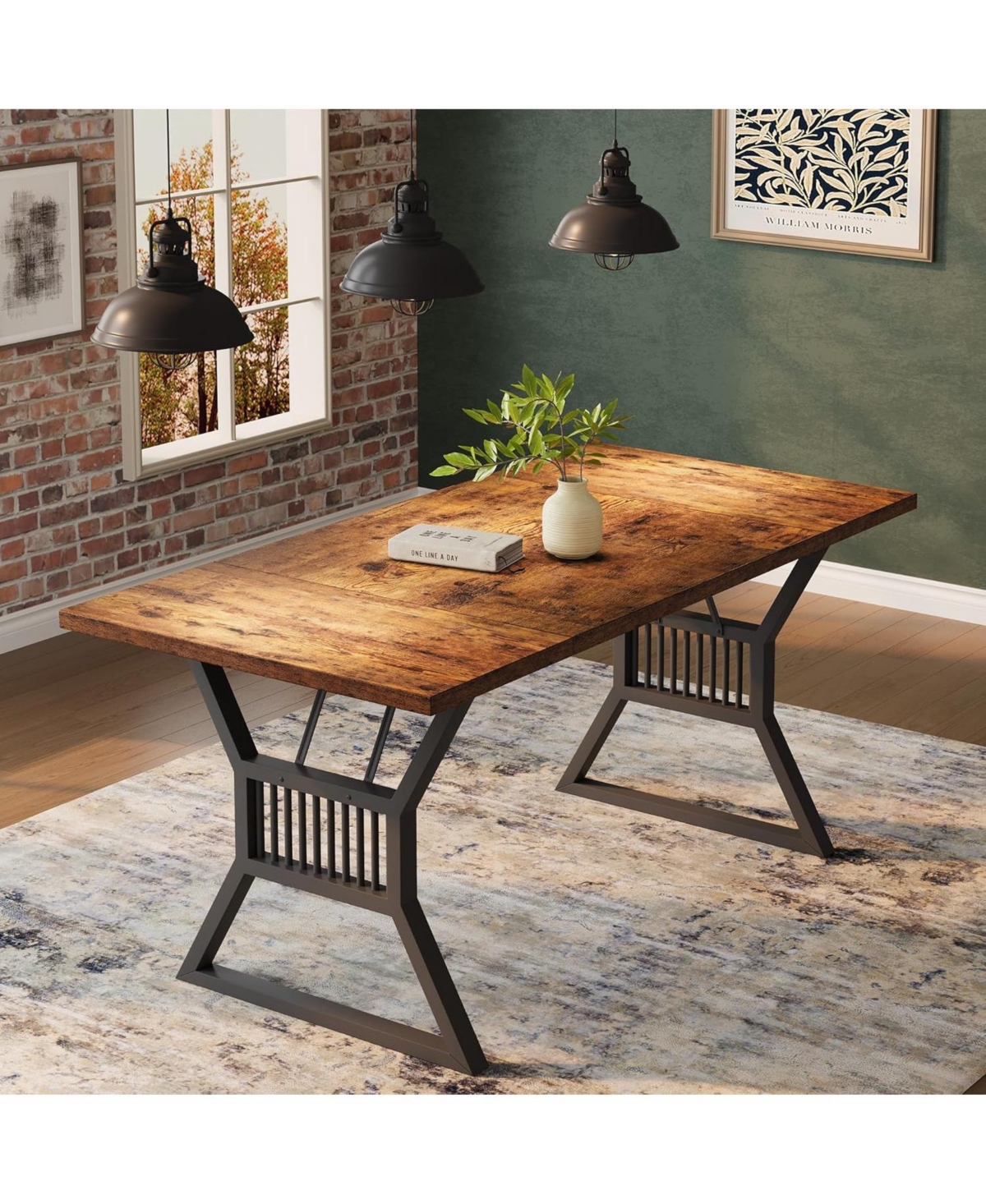 Gaomon Kitchen Table 70.8in Dining Table for 4-6 Rectangular Table for Kitchen and Dining Room Farmhouse Kitchen Tables