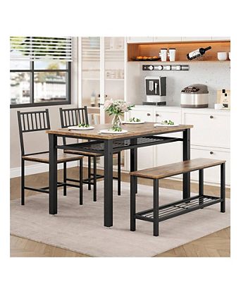 Kitchen Table 4 Pieces Dining Table Set For 4 People Kitchen Table for Dining Room, Home Office, Living Room