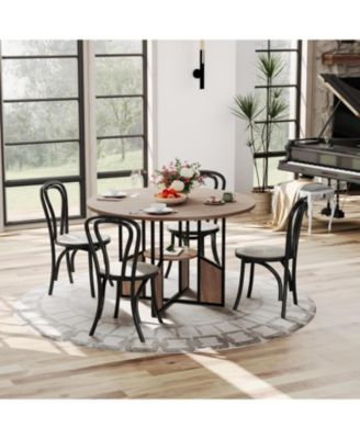 Kitchen Table 47 Inch Round Dining Table for 4-6 Person Farmhouse Kitchen Table