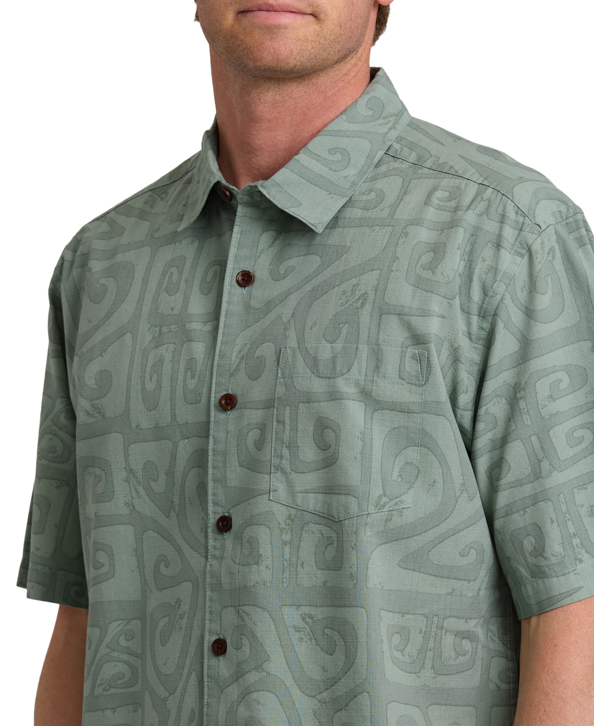 Quiksilver Waterman Men's Tiki Beach Short-Sleeve Shirt