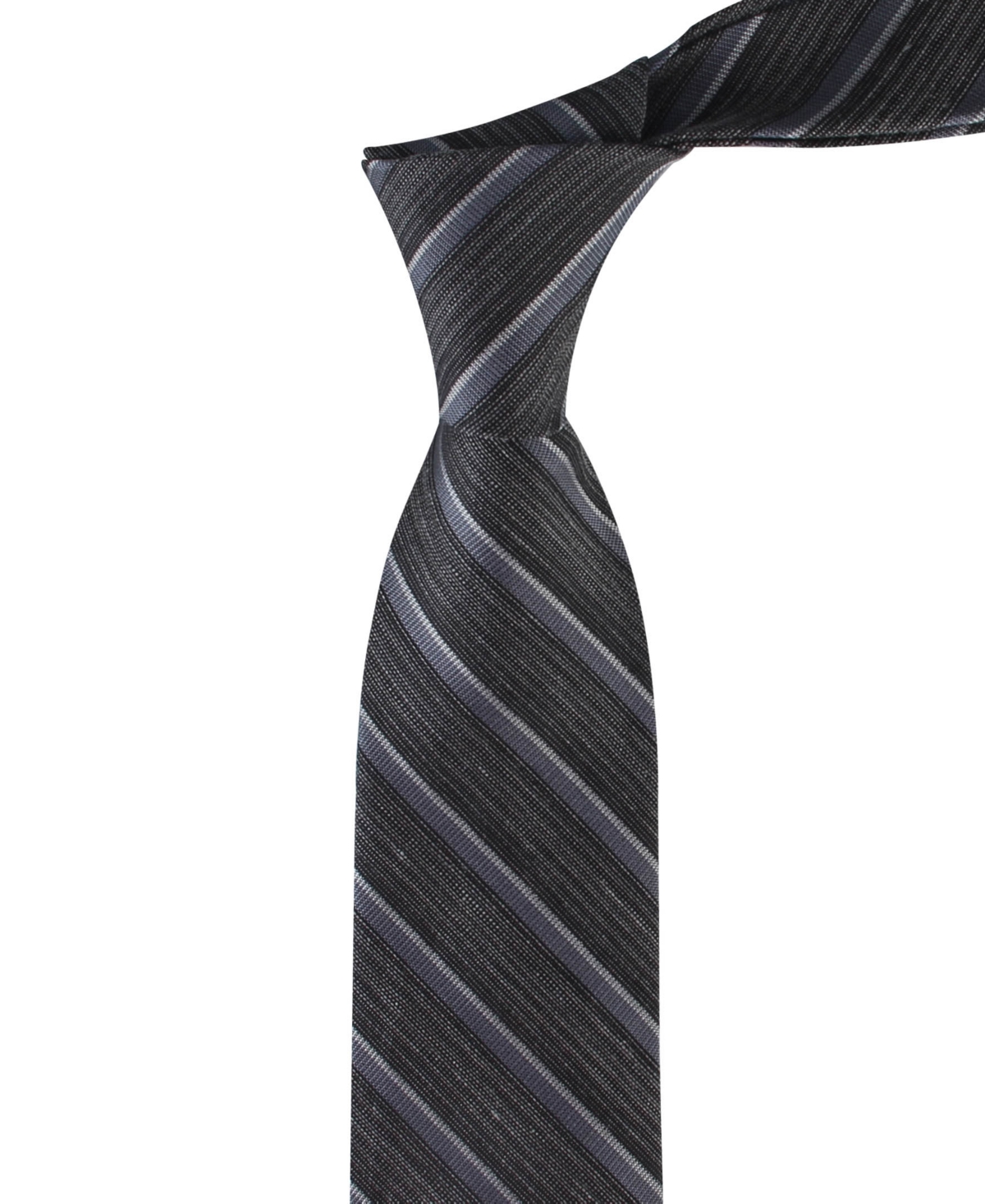 Calvin Klein Men's Silk & Linen Blend Striped Tie