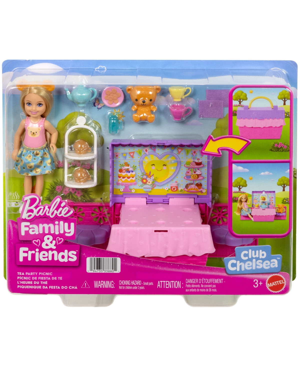 Barbie Family and Friends Club Chelsea Pop-Up Tea Party Playset