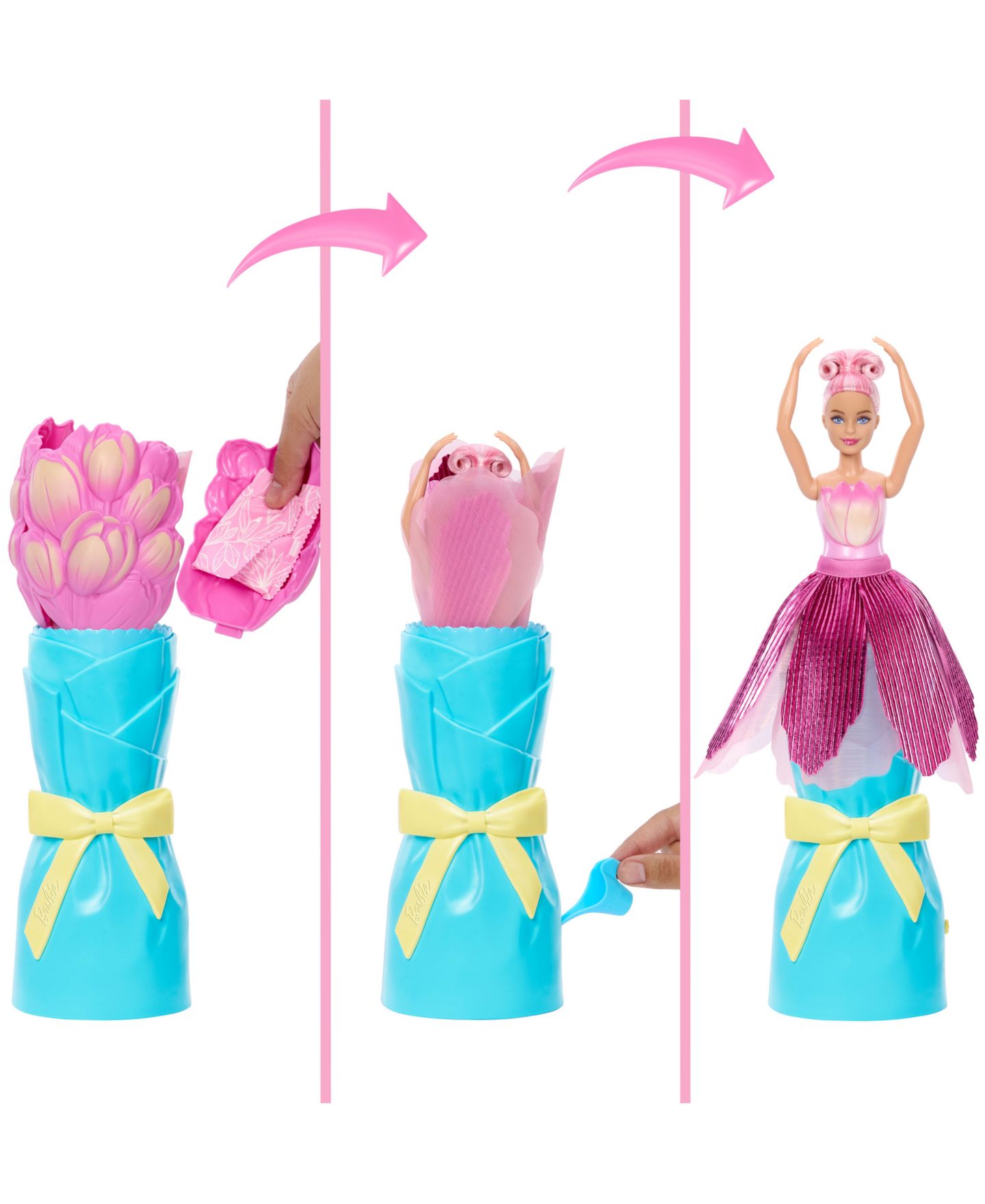 Детская кукла Barbie Petal Pop Scented Water Reveal Fashion Doll, Ages 3+ — фото 2