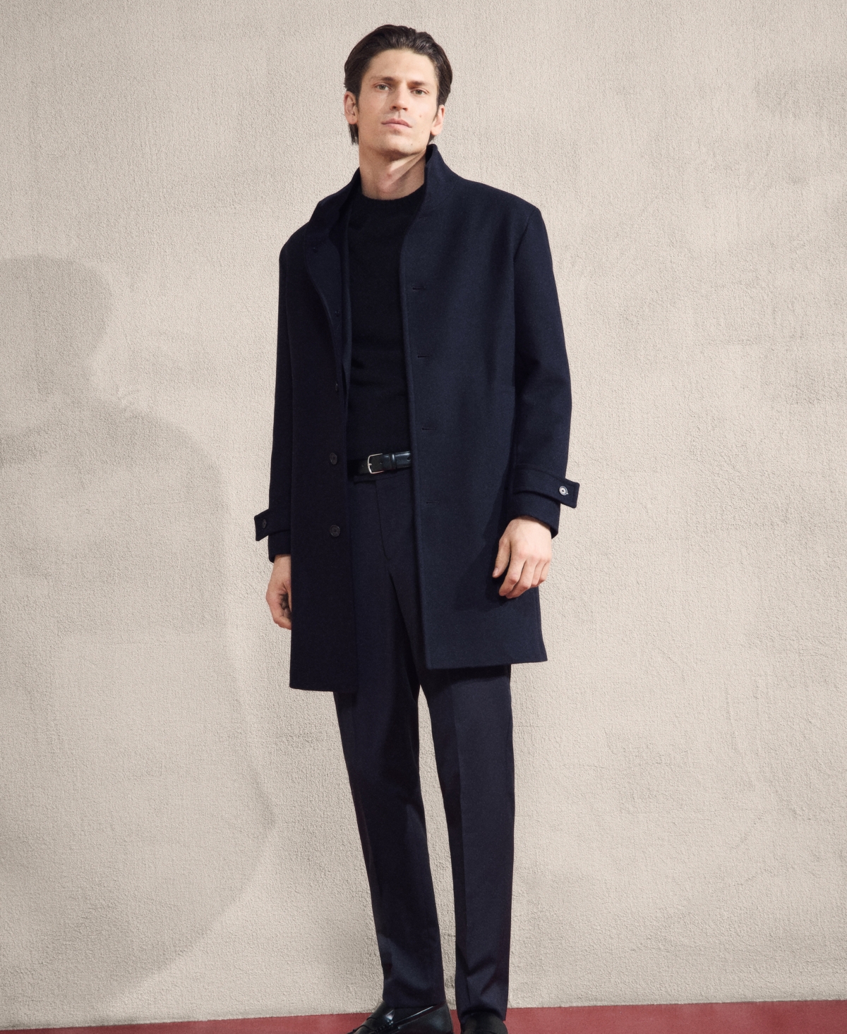 Mango Men's Wool Funnel Neck Coat
