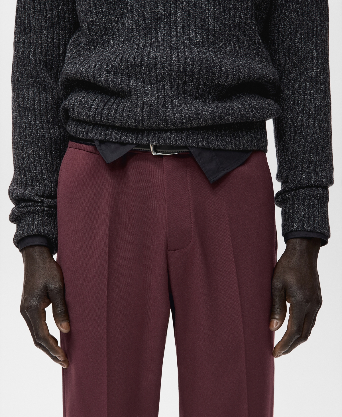 Mango Men's Fluid Regular-Fit Trousers