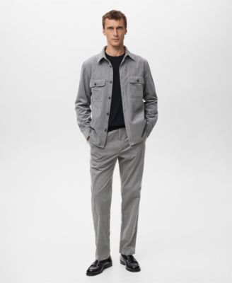 Men's Pockets Corduroy Overshirt