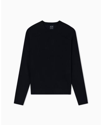 Men's Wool Cotton Blend Crew Neck Sweater