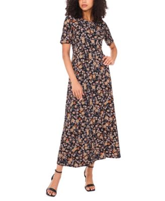 Women's Crew Neck Short-Sleeve Dress