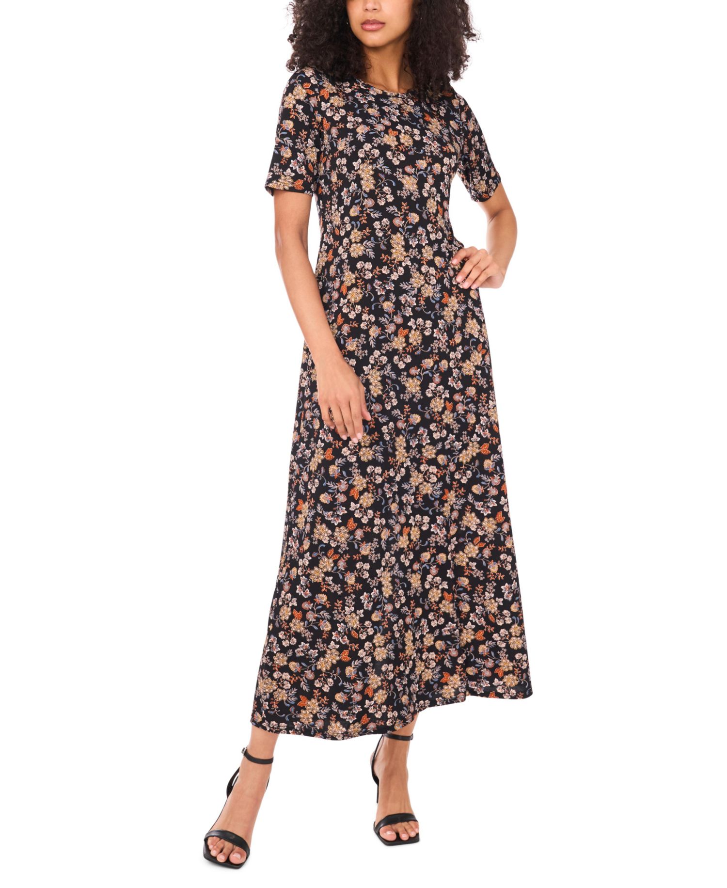 Women's Crew Neck Short-Sleeve Dress