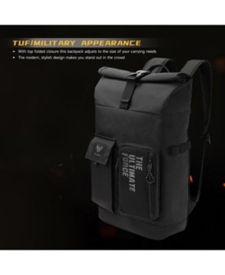 TUF Gaming VP4700 Backpack, up to 17" laptop, with top folded closure to resize, light weight and durable water repellent for daily usage