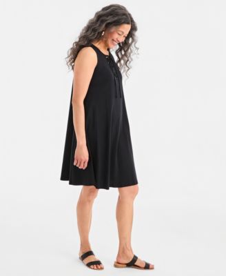 Women's Lace-Up Sleeveless Dress