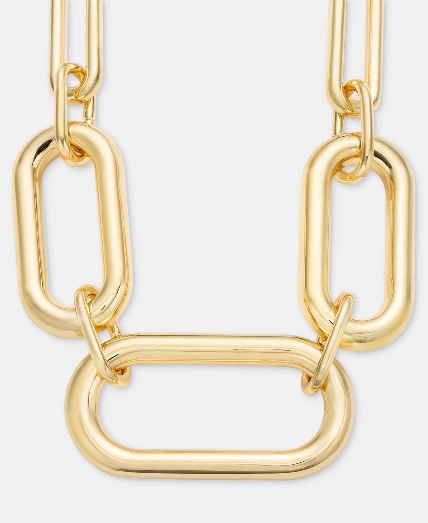 Metal-Tone Large Link Collar Necklace